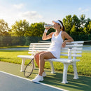 Tennis court bench made from UV treated plastic