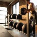Steel medicine ball storage rack for gym and studio use - product detail