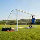 Steel football goal with galvanised steel frame for outdoor use - product detail