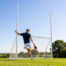 Combination goal posts with durable uPVC frame for garden use - product detail