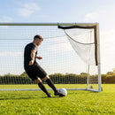Football goal target sheet with high visibility borders for training