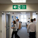 Fire Exit Sign – Arrow Left with Running Man – Safety Compliance