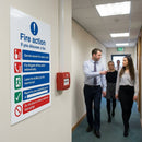 Fire Safety Action Notice – No Lifts – Automatic Brigade Call – Commercial Use