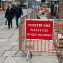 Pedestrian Direction Sign – 600mm x 450mm – Rigid Plastic – Indoor/Outdoor
