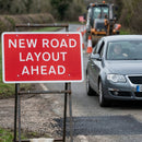 New Road Layout Ahead Reflective Temporary Road Traffic Sign – Class RA1 – Industrial Use
