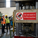 Safety Sign – Do Not Reach – 1mm Rigid Plastic & Self-Adhesive Vinyl – Indoor/Outdoor Use