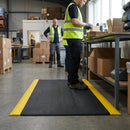 Anti-Fatigue Matting – Black/Yellow – 9.5mm Foam – Industrial Use