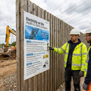 Electricity on Site Poster – 400mm x 600mm – Rigid Plastic – Indoor/Outdoor Use