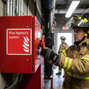Fire Fighter Switch Sign – 150mm x 150mm – Rigid Plastic – Indoor/Outdoor Use