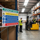 Forklift Safety Sign – 900mm x 600mm – Rigid Plastic – Indoor/Outdoor Use