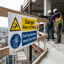 Danger Risk of Falling Sign – 1mm Rigid Plastic – Indoor/Outdoor Use