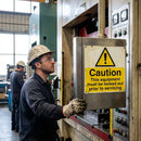 Caution This Equipment Must Be Locked Out Prior to Servicing Safety Signs – 1mm Rigid Plastic or Self-Adhesive Vinyl – Indoor/Outdoor Use