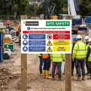 Site Safety Main Entrance Sign – Customizable – Durable Correx – Commercial Use