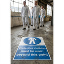 Protective Floor Graphic – 400mm x 600mm – Polycarbonate – Industrial Use