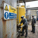 Danger Acid Safety Signs – Wear PPE – Rigid Plastic & Vinyl – Indoor/Outdoor Use