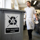 Non Recyclable Waste Signs – Durable Material – Industrial Use