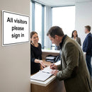 All Visitors Please Sign In Safety Sign – 1mm Rigid Plastic – Durable & Weather Resistant – Indoor/Outdoor