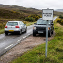 Passing Place Verge Sign with Post – 450mm x 150mm – 2mm Aluminium – Outdoor Use