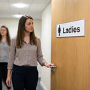 Ladies Restroom Sign – Female Symbol – 1mm Rigid Plastic – Indoor/Outdoor Use