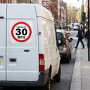 Limited To 30mph Self-Adhesive Stickers – Gloss Finish – Indoor Use