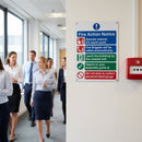 Fire Action Notice – Automatic Brigade Call – Safety Signage – Indoor Use