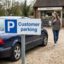 Customer Parking Sign – 1mm Rigid Plastic – Indoor/Outdoor Use