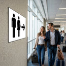 Toilet Symbol Signs – Male & Female – Rigid Plastic & Vinyl – Indoor/Outdoor Use