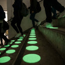 Anti-Slip Photoluminescent Floor Markers – 75mm Diameter – Safe Escape Route Marking – Indoor Use