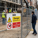 Danger Construction Site Sign – Custom Logo – Durable Correx – Industrial