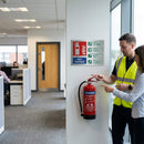 ABC Powder Extinguisher ID Sign – 200mm x 150mm – Brushed Aluminium – Industrial