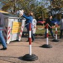 Chain Post Barrier System – 1m Height – Heavy Duty Rubber Base & Steel Posts – Outdoor Use
