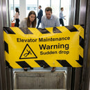 Elevator Maintenance Door Screen Sign – 600mm x 450mm – Flexible PVC – Indoor/Outdoor Safety