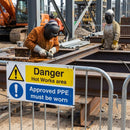 Hot Works Area Safety Sign – 1mm Rigid Plastic – Indoor/Outdoor Use