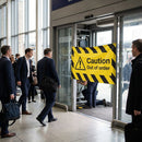 Caution Out of Order Door Screen Sign – 600mm x 450mm – Flexible PVC – Indoor/Outdoor Use
