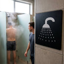 Shower Symbol Sign – 1mm Rigid Plastic – Indoor/Outdoor Use