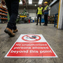 Floor Safety Graphic – 400mm x 600mm – Polycarbonate – Industrial Use