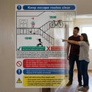Escape Route Safety Sign – Durable Material – Indoor Use