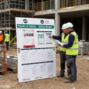 Free Standing Site Safety Information Board – 1050mm x 1420mm – Durable Correx Plastic – Industrial Use