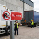No Idling Safety Signs – 600mm x 200mm – Rigid Plastic – Indoor & Outdoor