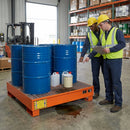 4 Drum Spill Containment Pallets – Powder-Coated Steel – Industrial Use