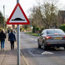 Road Hump Ahead Reflective Traffic Sign – 600mm Triangle – Aluminium Composite – Road Safety (Class R2)