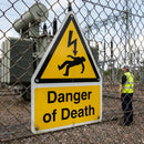 Danger of Death Safety Signs – 1mm Rigid Plastic & Self-Adhesive Vinyl – Indoor/Outdoor Use