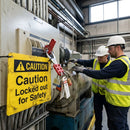 Caution Locked Out for Safety Sign – 1mm Rigid Plastic – Indoor/Outdoor Use