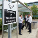Smoking Area Sign – 1mm Rigid Plastic – Indoor/Outdoor Use