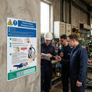 Electric Shock Emergency Action Wall Panel – 450mm x 600mm – Rigid Plastic – Indoor/Outdoor Use