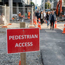 Pedestrian Access Traffic Signs – 600mm x 450mm – Rigid Plastic – Indoor/Outdoor Use