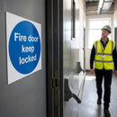 Fire Door Keep Locked Sign – 1mm Rigid Plastic – Indoor/Outdoor Use