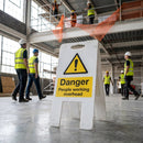Danger Overhead Sign – 300mm x 600mm – Fluted Polypropylene – Indoor/Outdoor Use