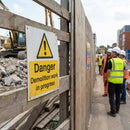 Danger Demolition Work Sign – 1mm Rigid Plastic – Indoor/Outdoor Use