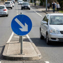 Keep Right Reflective Traffic Sign (Class R2 Permanent) – 600mm Diameter – Aluminium Composite – Outdoor Use